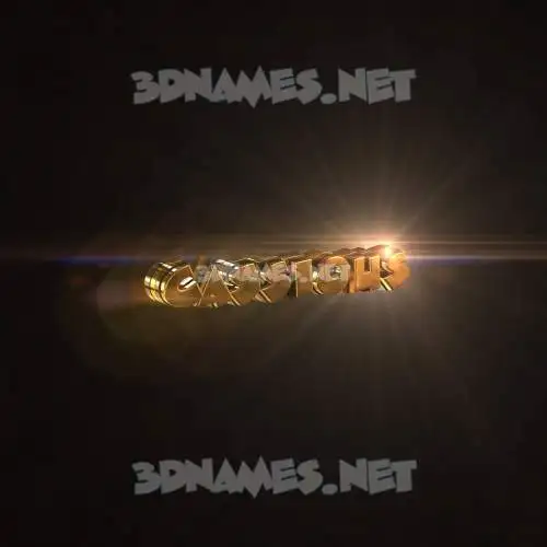 cassious in Golden Sparkle style - 3D name wallpaper