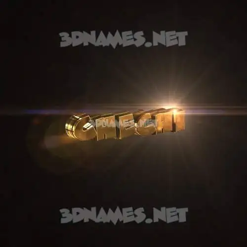 chechi in Golden Sparkle style - 3D name wallpaper