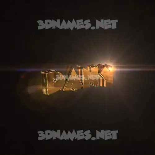 dany in Golden Sparkle style - 3D name wallpaper dany in Golden Sparkle style - 3D name wallpaper