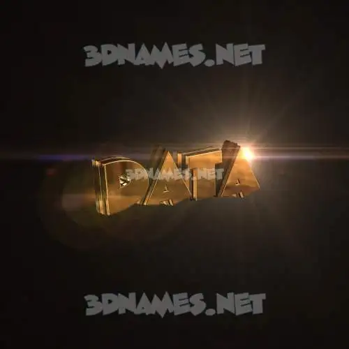 data in Golden Sparkle style - 3D name wallpaper data in Golden Sparkle style - 3D name wallpaper