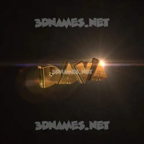 dava in Golden Sparkle style - 3D name wallpaper dava in Golden Sparkle style - 3D name wallpaper