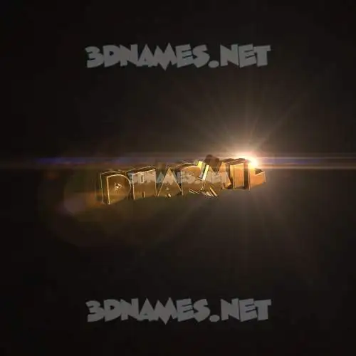 dharmil in Golden Sparkle style - 3D name wallpaper