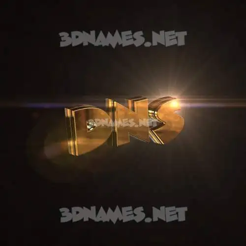 dns in Golden Sparkle style - 3D name wallpaper dns in Golden Sparkle style - 3D name wallpaper