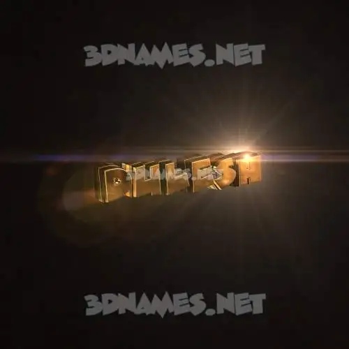 dulesh in Golden Sparkle style - 3D name wallpaper