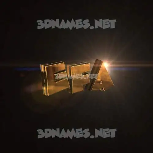 efa in Golden Sparkle style - 3D name wallpaper