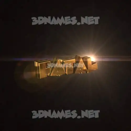 fatal in Golden Sparkle style - 3D name wallpaper fatal in Golden Sparkle style - 3D name wallpaper
