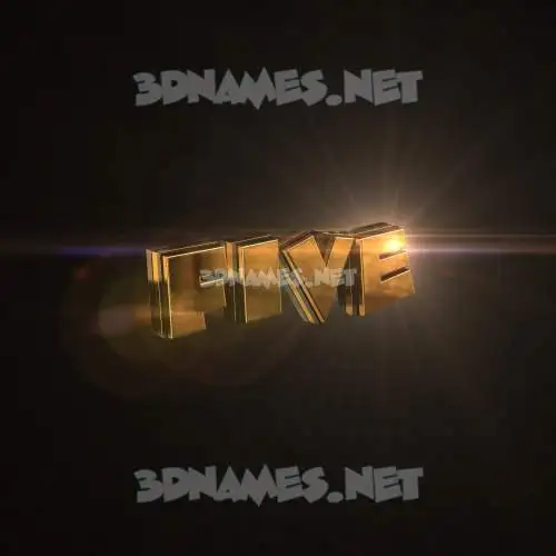 five in Golden Sparkle style - 3D name wallpaper five in Golden Sparkle style - 3D name wallpaper