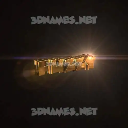 fuzzy in Golden Sparkle style - 3D name wallpaper