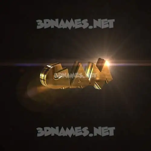 gam in Golden Sparkle style - 3D name wallpaper