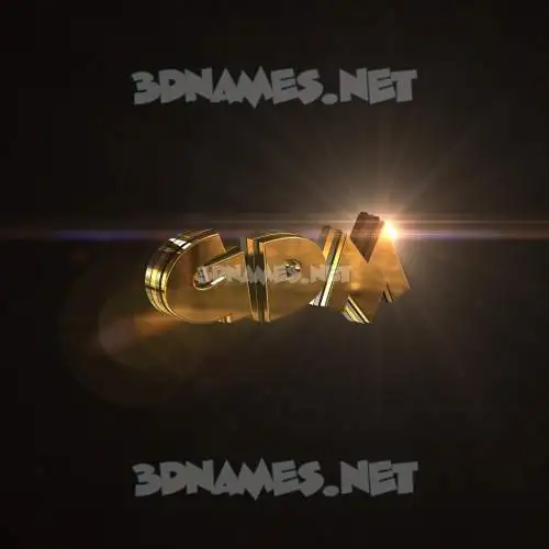 gdm in Golden Sparkle style - 3D name wallpaper