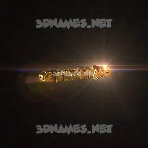 geronimo in Golden Sparkle style - 3D name wallpaper geronimo in Golden Sparkle style - 3D name wallpaper