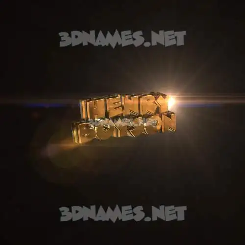 henry boyson in Golden Sparkle style - 3D name wallpaper henry boyson in Golden Sparkle style - 3D name wallpaper