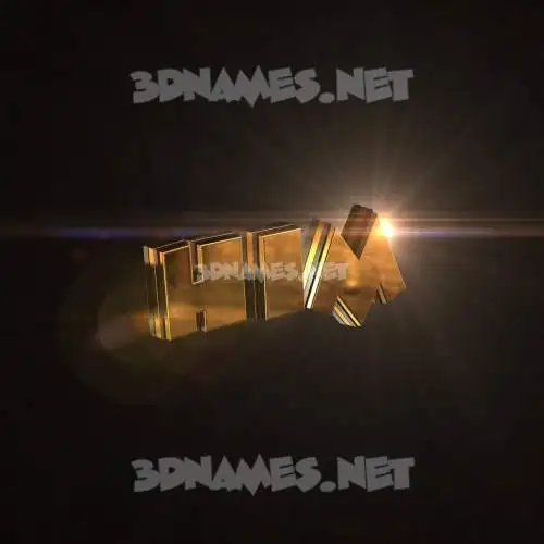 him in Golden Sparkle style - 3D name wallpaper