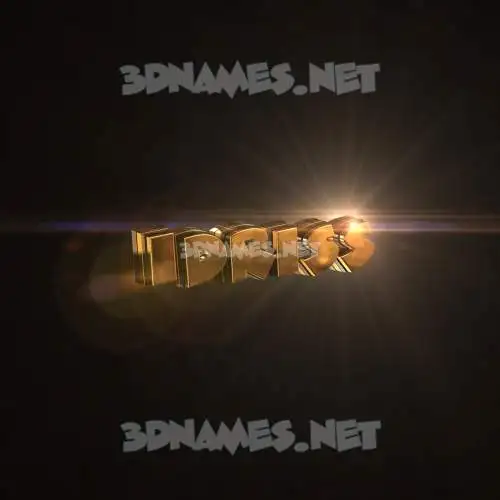 idriss in Golden Sparkle style - 3D name wallpaper
