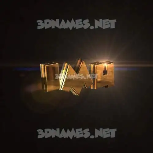 imu in Golden Sparkle style - 3D name wallpaper
