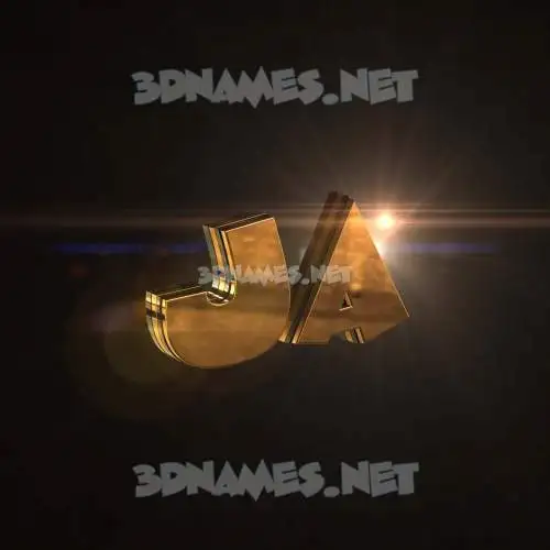 ja in Golden Sparkle style - 3D name wallpaper ja in Golden Sparkle style - 3D name wallpaper