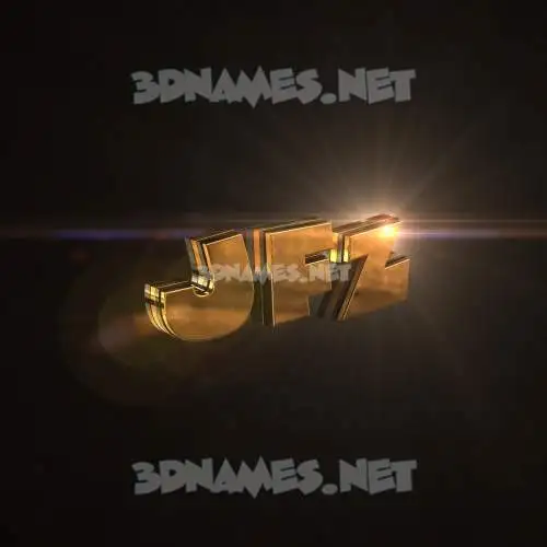 jfz in Golden Sparkle style - 3D name wallpaper
