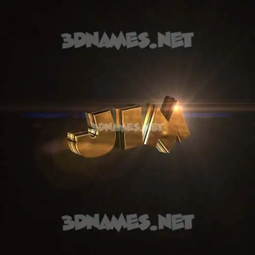 jim in Golden Sparkle style - 3D name wallpaper