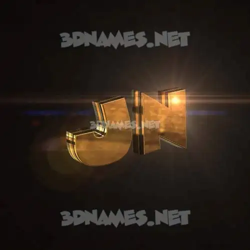jn in Golden Sparkle style - 3D name wallpaper