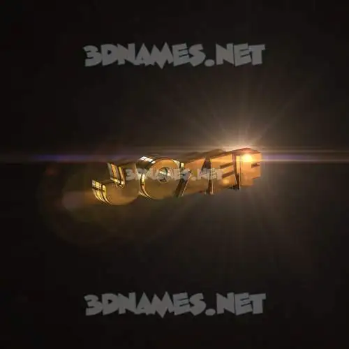jozef in Golden Sparkle style - 3D name wallpaper