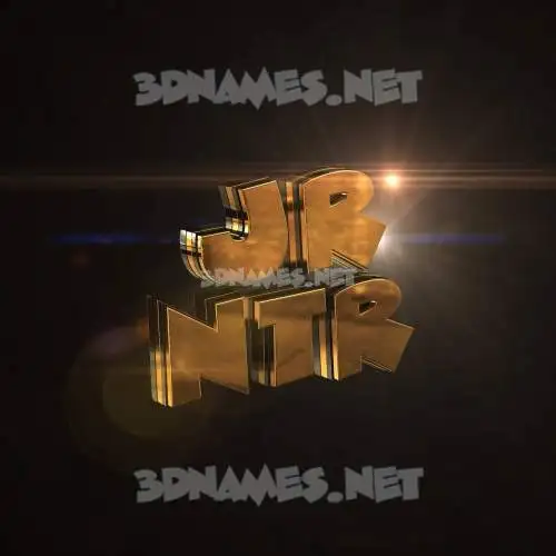 jr ntr in Golden Sparkle style - 3D name wallpaper jr ntr in Golden Sparkle style - 3D name wallpaper