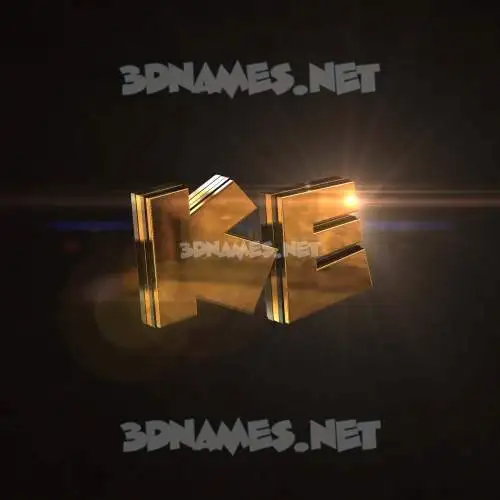 ke in Golden Sparkle style - 3D name wallpaper ke in Golden Sparkle style - 3D name wallpaper