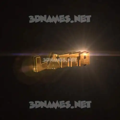 lattu in Golden Sparkle style - 3D name wallpaper
