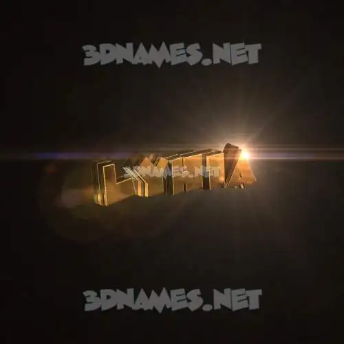 lyhia in Golden Sparkle style - 3D name wallpaper