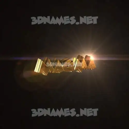 magma in Golden Sparkle style - 3D name wallpaper magma in Golden Sparkle style - 3D name wallpaper