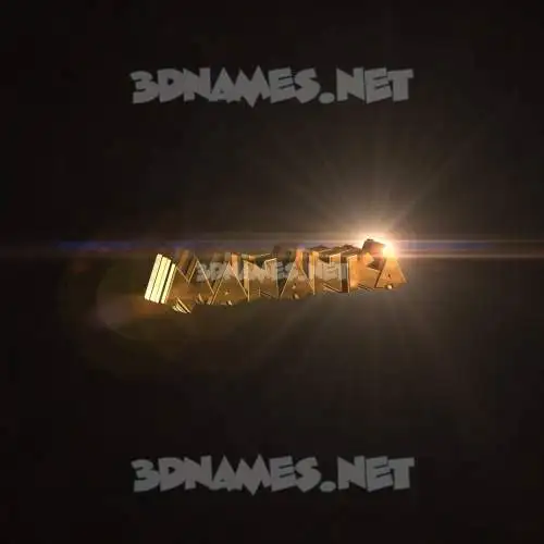 mananka in Golden Sparkle style - 3D name wallpaper