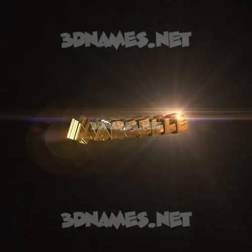 marcelle in Golden Sparkle style - 3D name wallpaper