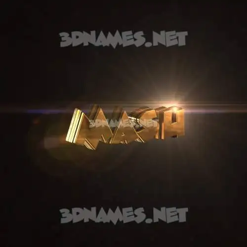masu in Golden Sparkle style - 3D name wallpaper