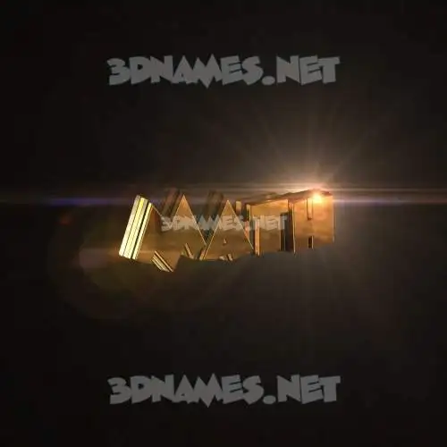 math in Golden Sparkle style - 3D name wallpaper
