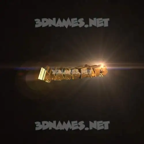 maxbeats in Golden Sparkle style - 3D name wallpaper