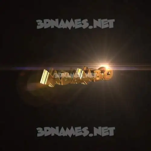 mbambo in Golden Sparkle style - 3D name wallpaper
