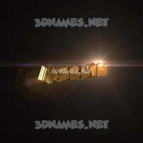 merlin in Golden Sparkle style - 3D name wallpaper merlin in Golden Sparkle style - 3D name wallpaper
