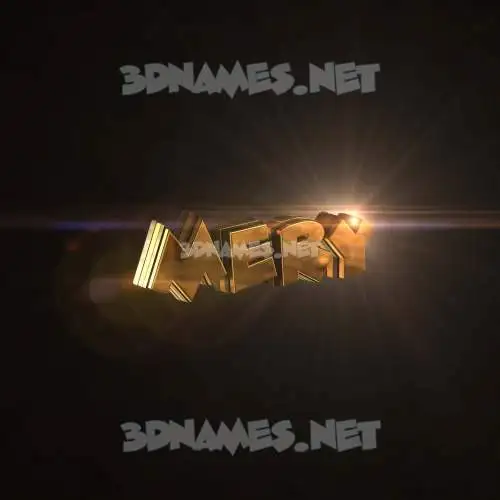 mery in Golden Sparkle style - 3D name wallpaper mery in Golden Sparkle style - 3D name wallpaper