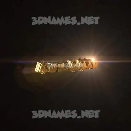 mohammad in Golden Sparkle style - 3D name wallpaper