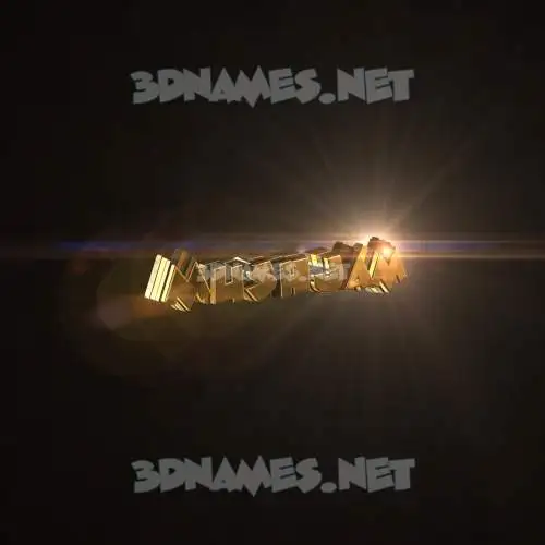 mushjam in Golden Sparkle style - 3D name wallpaper