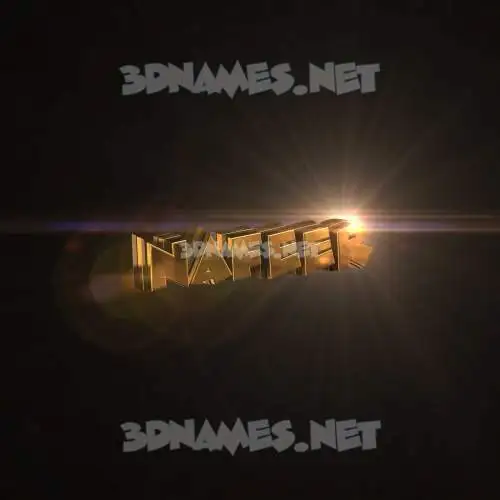 nafeer in Golden Sparkle style - 3D name wallpaper