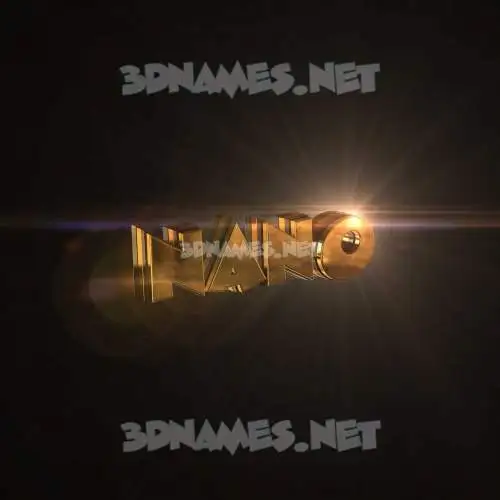 nano in Golden Sparkle style - 3D name wallpaper nano in Golden Sparkle style - 3D name wallpaper