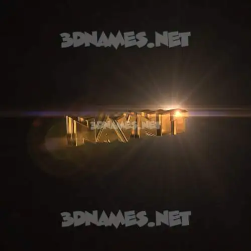 navnit in Golden Sparkle style - 3D name wallpaper