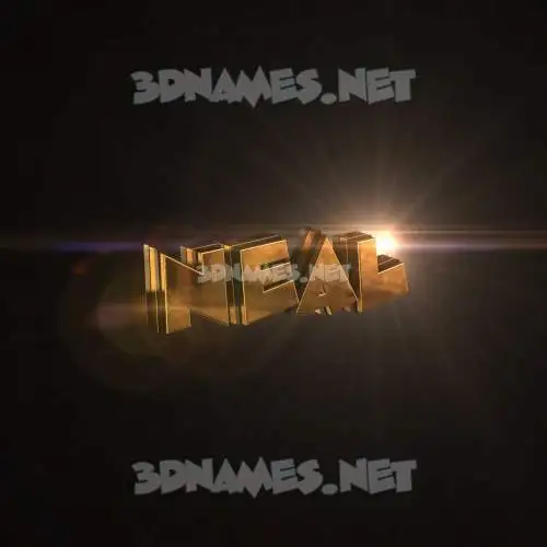 neal in Golden Sparkle style - 3D name wallpaper