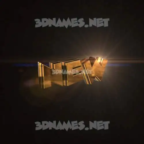 new in Golden Sparkle style - 3D name wallpaper new in Golden Sparkle style - 3D name wallpaper
