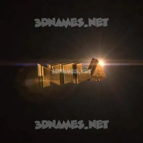 nila in Golden Sparkle style - 3D name wallpaper