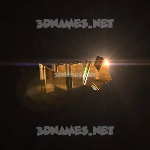 nim in Golden Sparkle style - 3D name wallpaper