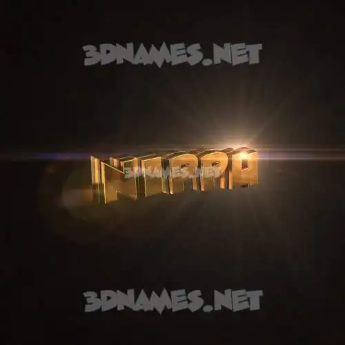 nippu in Golden Sparkle style - 3D name wallpaper