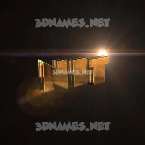 nit in Golden Sparkle style - 3D name wallpaper