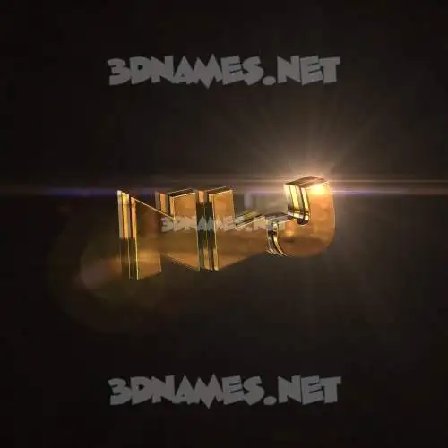 nlj in Golden Sparkle style - 3D name wallpaper