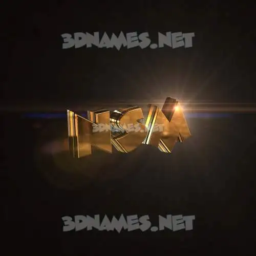 nsm in Golden Sparkle style - 3D name wallpaper